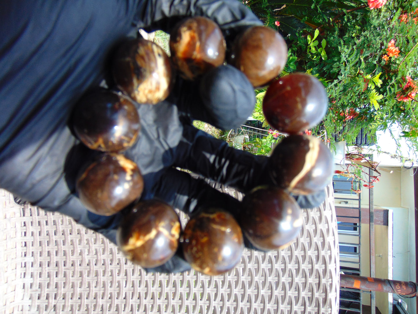 90 gr 10 Beads 25mm Bracelet Aromatic Amber Indonesia for Healing 26BN6