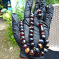 46 gr Hand Tasbih 33+3 Beads 12 mm Indonesian Black Red Blue Amber for Healing 25TBS10