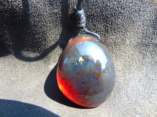 20 gr Pendant 44x33x25 mm Indonesia Sumatera Blue Amber PDY110