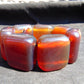 155 gr 7 Square Beads Bangle Indonesian Sumatra Red Purple Amber for Healing FR133