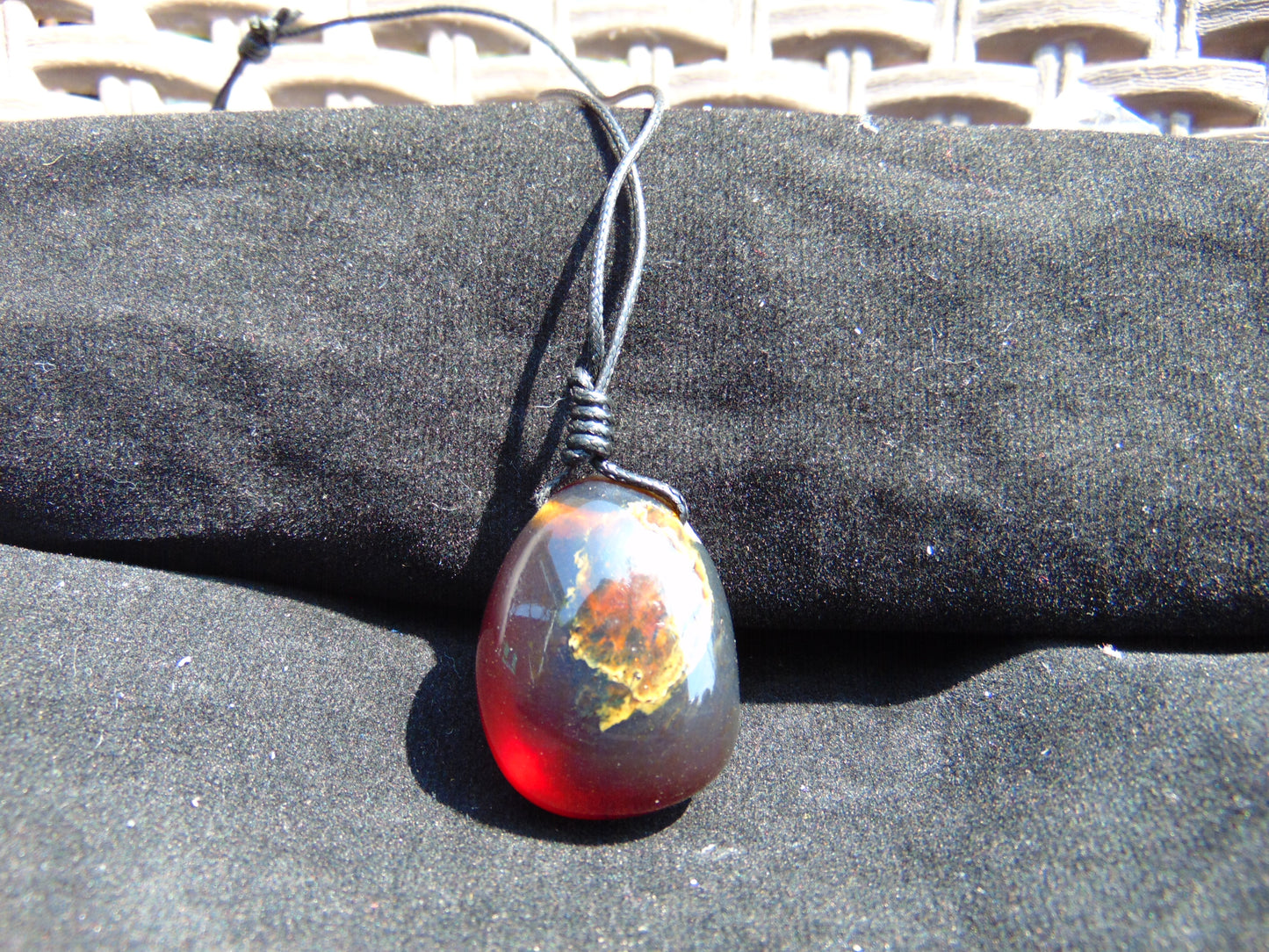9 gram Pendant Indonesian Blue Amber for Healing PAR18