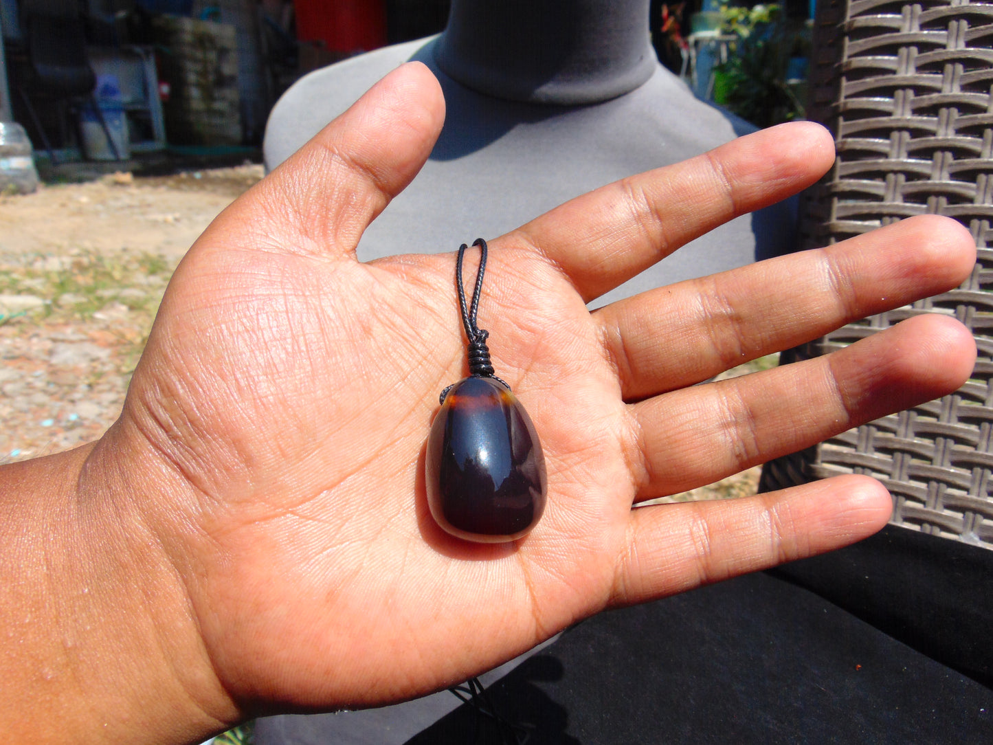 9 gram Pendant Indonesian Blue Amber for Healing PAR18