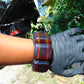 155 gr 7 Square Beads Bangle Indonesian Sumatra Red Purple Amber for Healing FR133