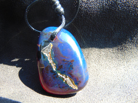 17 gr Pendant 43x33x20 mm Indonesian Blue Amber for Healing PDY86