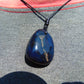 17 gr Pendant 43x33x20 mm Indonesian Blue Amber for Healing PDY86