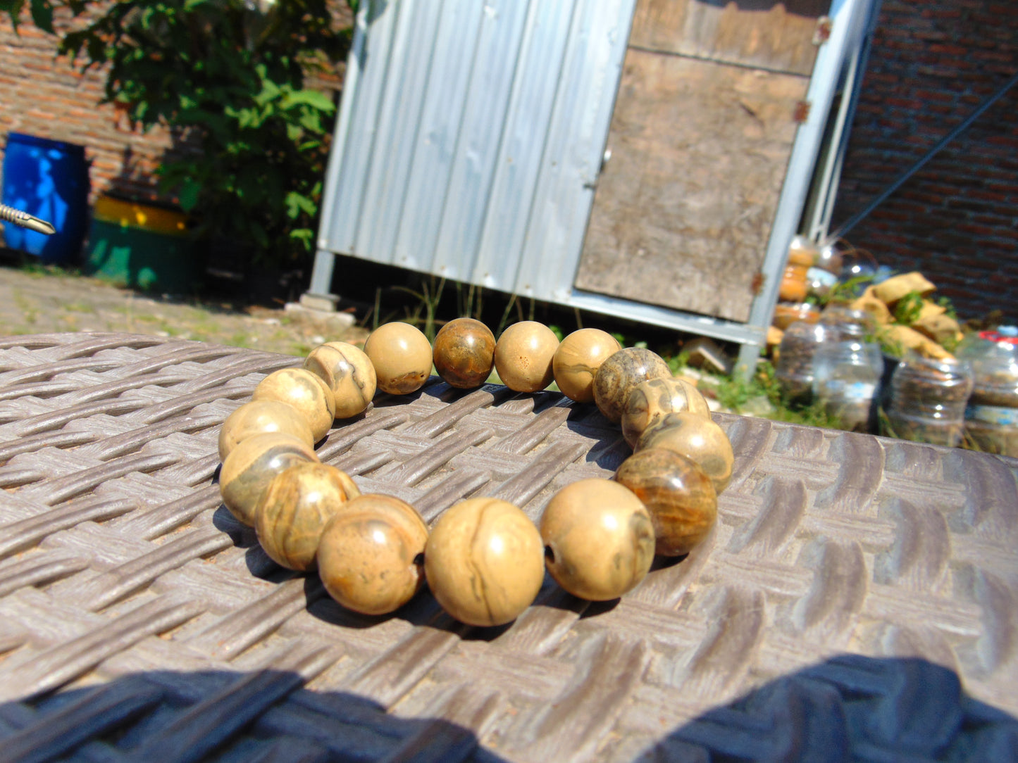 26 gram 16 Beads Mala Bracelet Indonesian perfumed yellow ambil 1 3mm for Healing BTR16