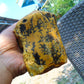 488 gram Polished Indonesia Yellow Aromatic Amber for Healing AY26M143