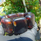 142 gr 7 Square Beads Bangle Indonesian Sumatra Dark Purple Amber for Healing FR132