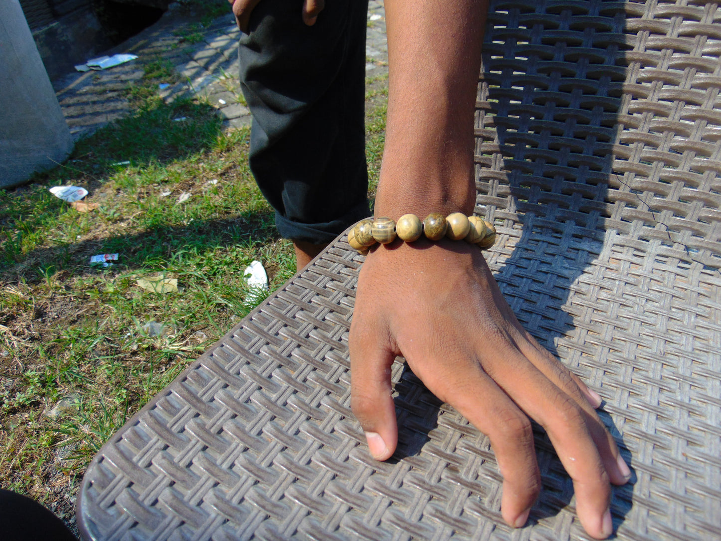 26 gram 16 Beads Mala Bracelet Indonesian perfumed yellow ambil 1 3mm for Healing BTR16