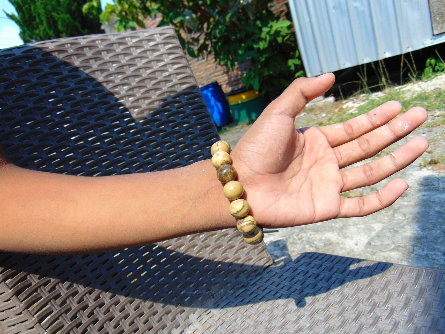 26 gram 16 Beads Mala Bracelet Indonesian perfumed yellow ambil 1 3mm for Healing BTR16