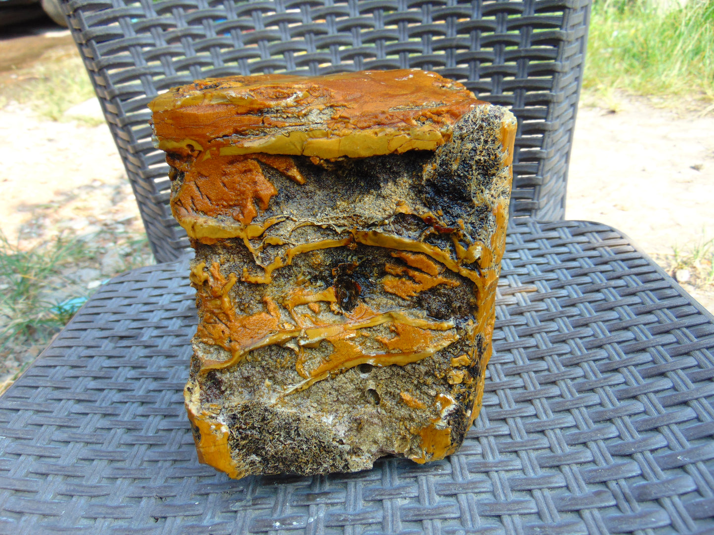 1954 gram Polished Indonesia Yellow Aromatic Amber for Healing AY26M114