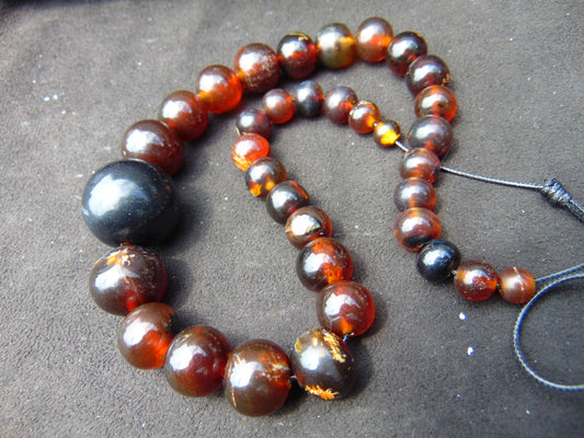 51 gram Small Beads Combination Necklace Indonesian Amber for Healing A909