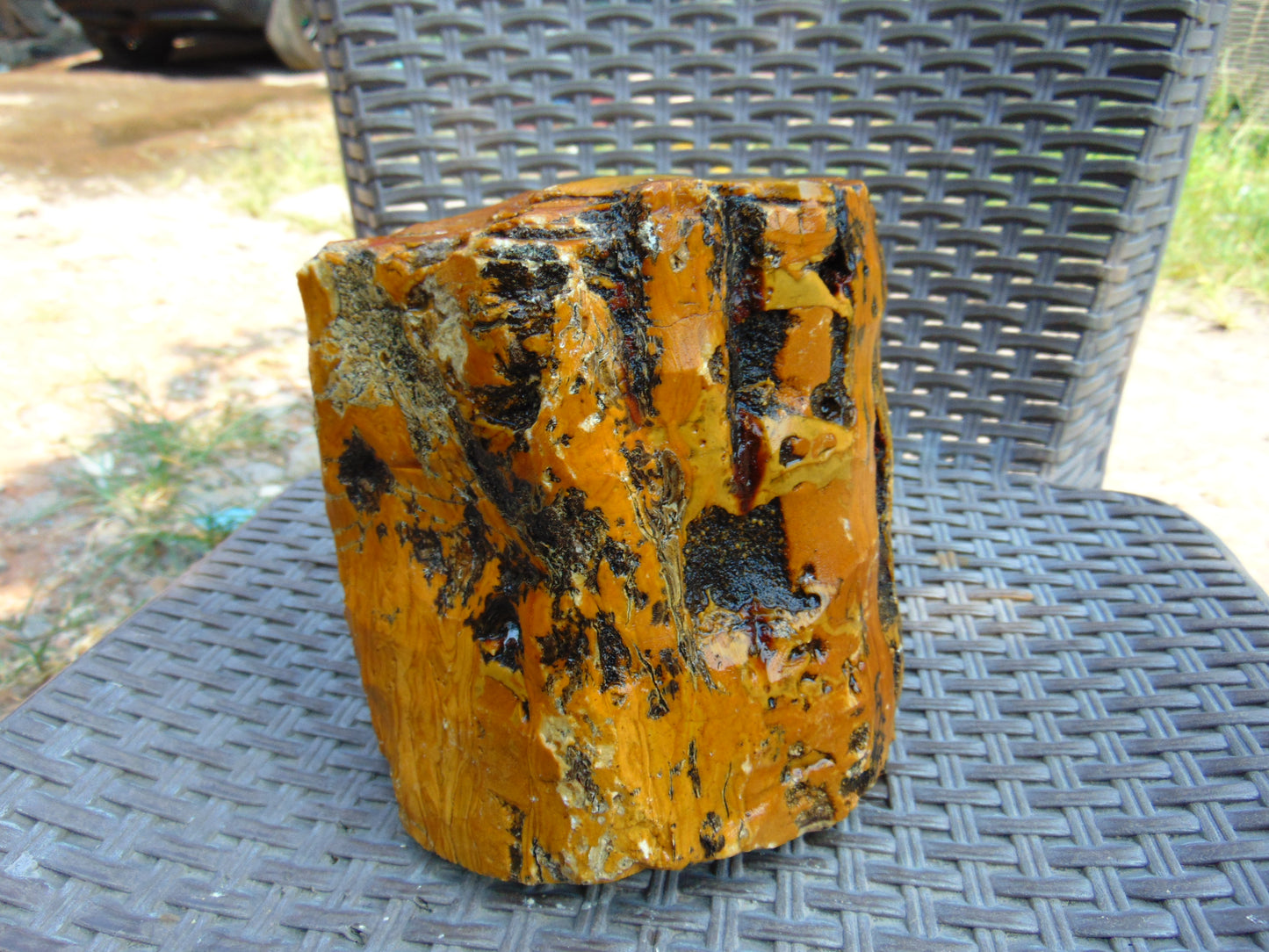 1954 gram Polished Indonesia Yellow Aromatic Amber for Healing AY26M114