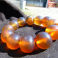 56 gram 12 Beads Mala Bracelet Indonesian Yellow Green Blue Amber 20 mm for Healing G20B107
