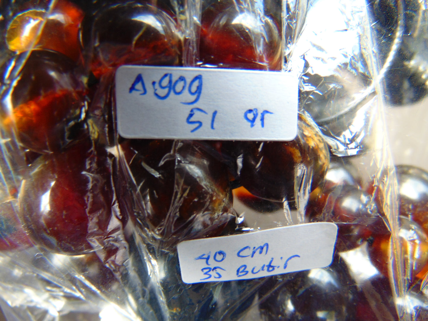 51 gram Small Beads Combination Necklace Indonesian Amber for Healing A909