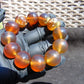 56 gram 12 Beads Mala Bracelet Indonesian Yellow Green Blue Amber 20 mm for Healing G20B107