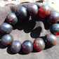 58 gram 12 Beads Mala Bracelet Indonesian Dark Red Amber 20 mm for Healing G20B108