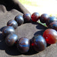 58 gram 12 Beads Mala Bracelet Indonesian Dark Red Amber 20 mm for Healing G20B108