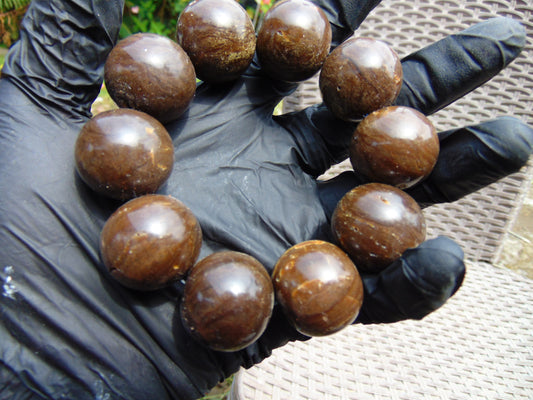 89 gr 10 Beads 25mm Bracelet Aromatic Amber Indonesia for Healing 26BN13