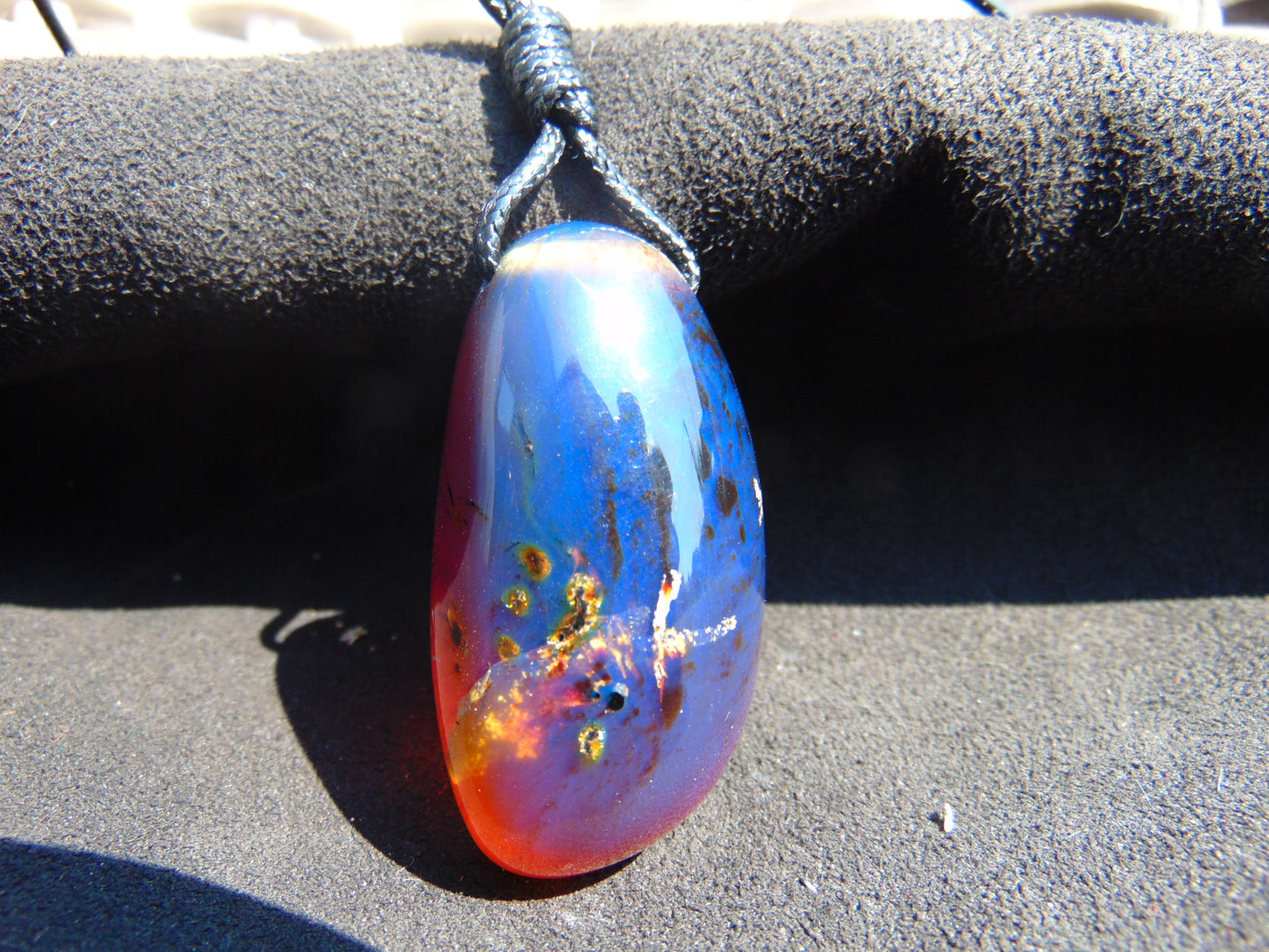 21 gram Pendant 49x28x24 mm Indonesian Blue Amber for Healing PDN31