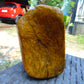 219 gram Polished Indonesia Yellow Aromatic Amber for Healing AY26M142