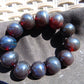 56 gram 12 Beads Mala Bracelet Indonesian Cherry Red Blue Amber 20 mm for Healing G20B109