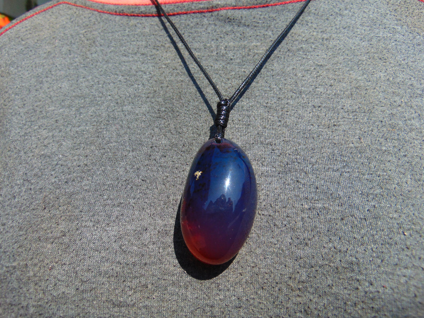 21 gram Pendant 49x28x24 mm Indonesian Blue Amber for Healing PDN31