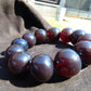 56 gram 12 Beads Mala Bracelet Indonesian Cherry Red Blue Amber 20 mm for Healing G20B109