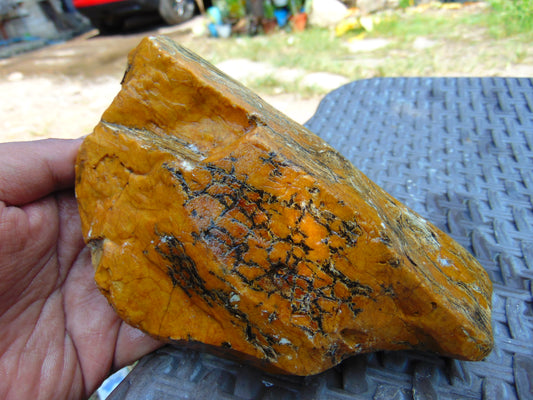 346 gram Polished Indonesia Yellow Aromatic Amber for Healing AY26M141