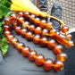 46 gr Hand Tasbih 33+3 Beads 12 mm Indonesian Yellow Red Amber for Healing 25TBS3