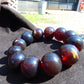 59 gram 12 Beads Mala Bracelet Indonesian Red Bluish Amber 20 mm for Healing G20B105