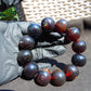 59 gram 12 Beads Mala Bracelet Indonesian Red Bluish Amber 20 mm for Healing G20B105