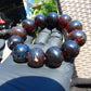 59 gram 12 Beads Mala Bracelet Indonesian Red Bluish Amber 20 mm for Healing G20B105