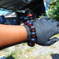 57 gram 12 Beads Mala Bracelet Indonesian Dark Blue Amber 20 mm for Healing G20B102