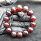 34 gram 14 Beads Mala Bracelet Indonesian Cherry Red Amber for Healing A14G256