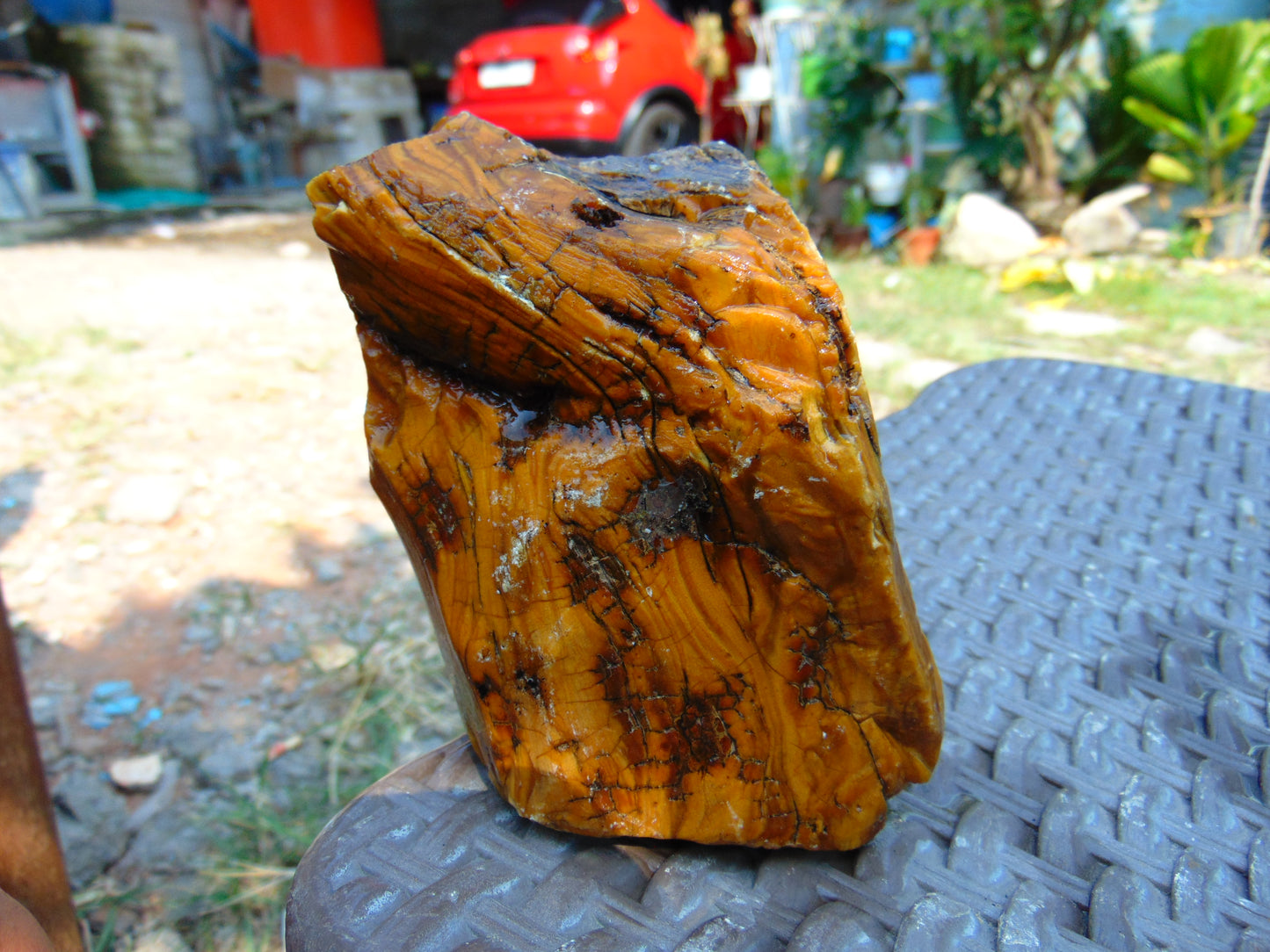 324 gram Polished Indonesia Yellow Aromatic Amber for Healing AY26M137