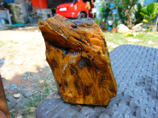 324 gram Polished Indonesia Yellow Aromatic Amber for Healing AY26M137