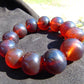 58 gram 12 Beads Mala Bracelet Indonesian Black Blue Amber 20 mm for Healing G20B111