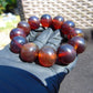 58 gram 12 Beads Mala Bracelet Indonesian Black Blue Amber 20 mm for Healing G20B111
