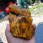 324 gram Polished Indonesia Yellow Aromatic Amber for Healing AY26M137