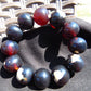 56 gram 12 Beads Mala Bracelet Indonesian Dark Blue Amber 20 mm for Healing G20B101