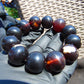 56 gram 12 Beads Mala Bracelet Indonesian Dark Blue Amber 20 mm for Healing G20B101