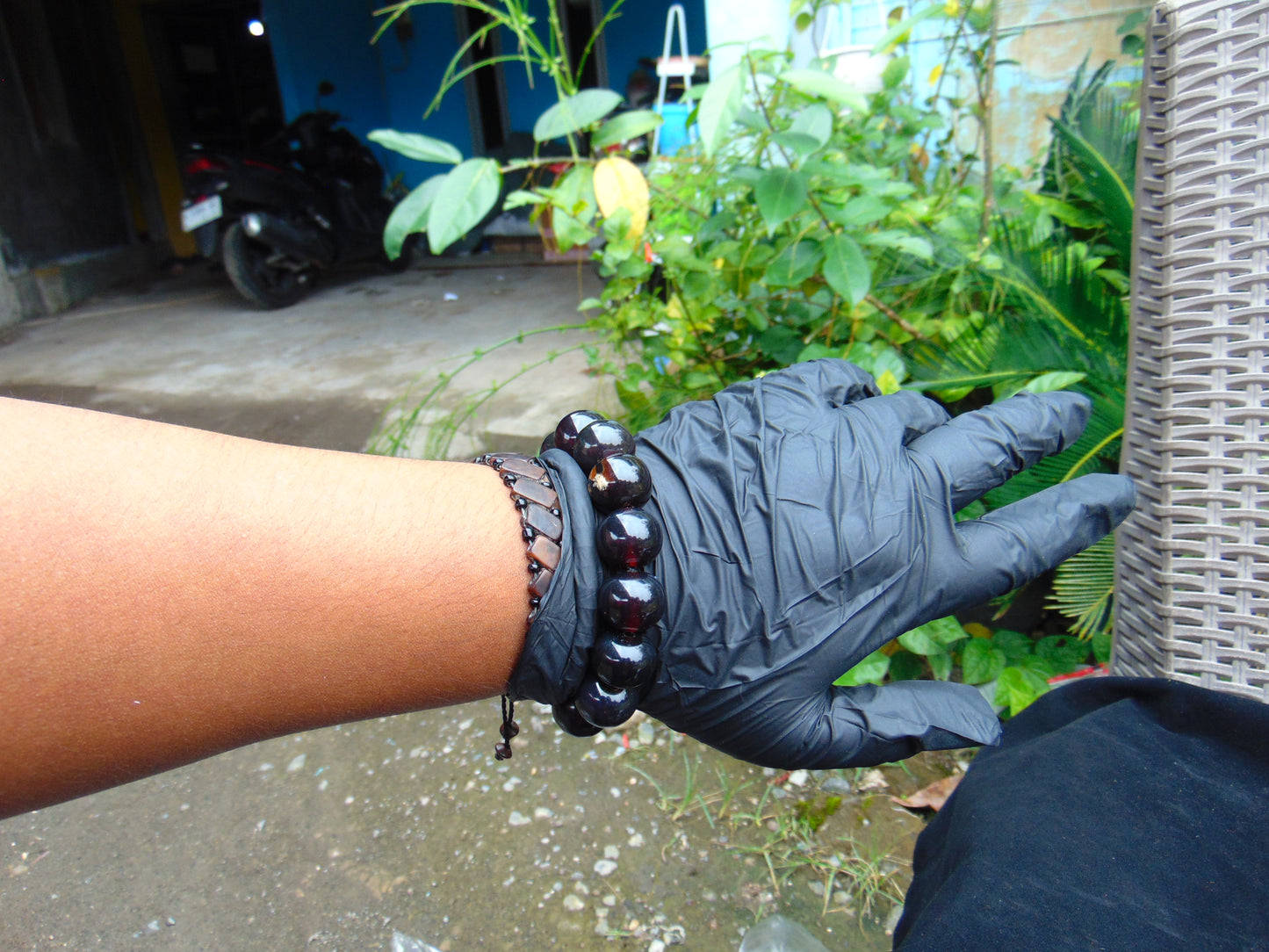 34 gram 14 Beads Mala Bracelet Indonesian Cherry Red Amber 16 mm for Healing A14G247