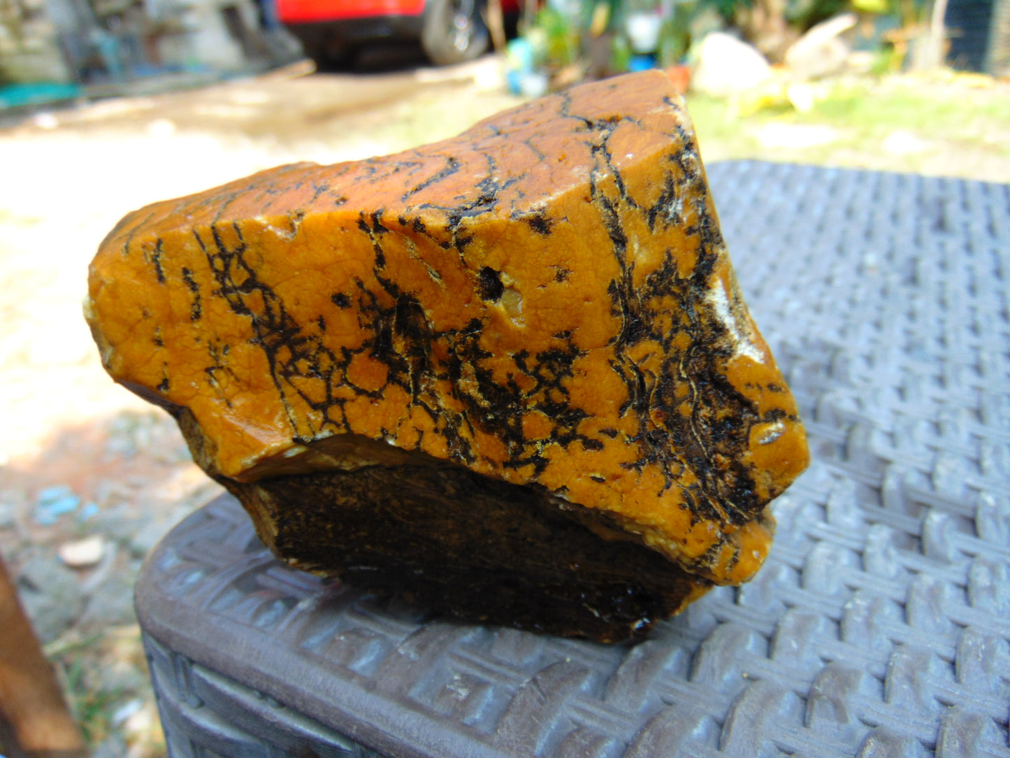 444 gram Polished Indonesia Yellow Aromatic Amber for Healing AY26M139
