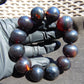 61 gram 12 Beads Mala Bracelet Indonesian Black Blue Amber 20 mm for Healing G20B110