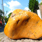 343 gram Polished Indonesia Yellow Fragrance Amber for Healing KM10