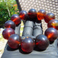 59 gram 12 Beads Mala Bracelet Indonesian Red Bluish Amber 20 mm for Healing G20B104