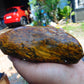 275 gram Polished Indonesia Yellow Aromatic Amber for Healing AY26M132