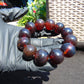 57 gram 12 Beads Mala Bracelet Indonesian Red Bluish Amber 20 mm for Healing G20B103