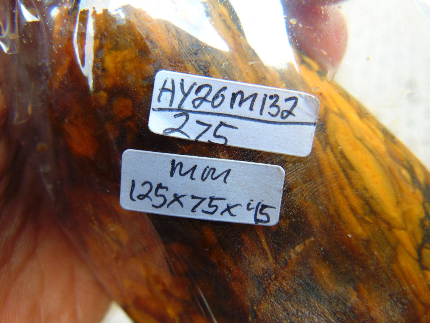 275 gram Polished Indonesia Yellow Aromatic Amber for Healing AY26M132